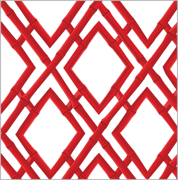 Red Bamboo Trellis Gift Wrap Sheets