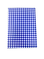 Navy Blue Gingham Check Gift Wrap Sheets