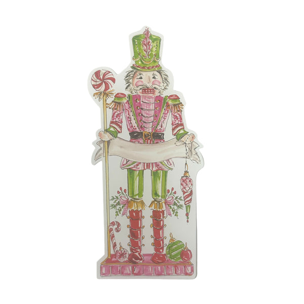 Pink Oversized Nutcracker Die Cut Tag