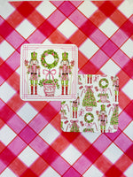 Reversible Pink Nutcracker Coasters