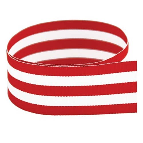 WH Striped Grosgrain Ribbon Spool | Red