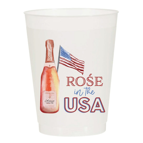 Rose in the USA - Reusable Cups - Set of 10