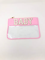 Baby Pink Clear Pouch