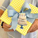 Yellow Gingham Check Gift Wrap Sheets